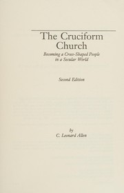 Front cover of The cruciform church by Crawford Leonard Allen