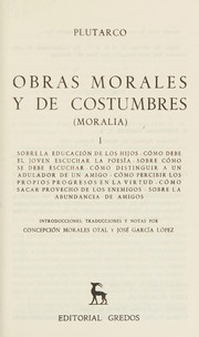 Front cover of Obras Morales y de Costumbres III by Plutarch