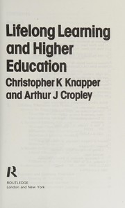Cover of Lifelong learning and higher education by Christopher Kay Knapper