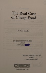 Cover of The real cost of cheap food by Michael Carolan