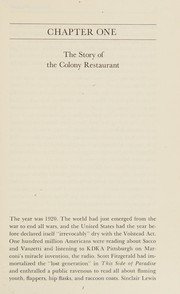 Front cover of The Colony cookbook by Gene Cavallero