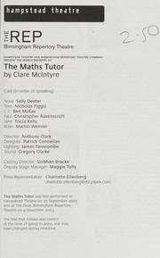 Cover of The maths tutor by Clare McIntyre