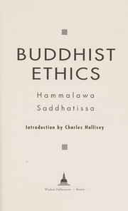 Front cover of Buddhist ethics by H. Saddhatissa
