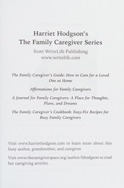 Front cover of Family Caregiver's Cookbook by Harriet Hodgson