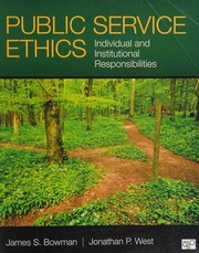 Cover of Public Service Ethics by James S. Bowman