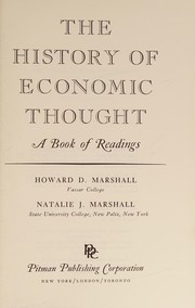Front cover of The history of economic thought by Howard Drake Marshall