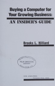 Front cover of Buying a computer for your growing business by Brooks L. Hilliard