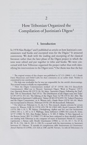 Front cover of Justinian's Digest by Tony Honoré