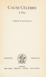 Front cover of Cause Celebre by Terence Rattigan