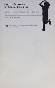 Front cover of Creative movement for special education by Sharen Metz Kokaska