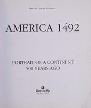 Front cover of América 1492 by Manuel Lucena Salmoral