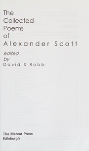 Front cover of The collected poems of Alexander Scott by Scott, Alexander