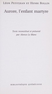 Front cover of Aurore, l'enfant martyre by Léon Petitjean