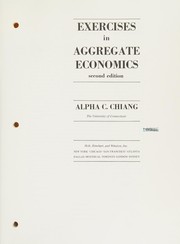 Cover of Exercises in aggregate economics by Alpha C. Chiang