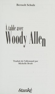 Cover of À table avec Woody Allen by Bernolt Schulz