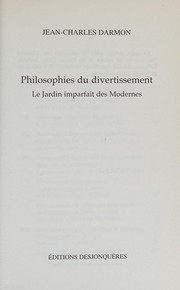 Cover of Philosophies du divertissement by Jean-Charles Darmon