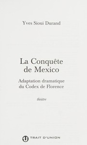 Front cover of La conquête de Mexico by Yves Sioui Durand