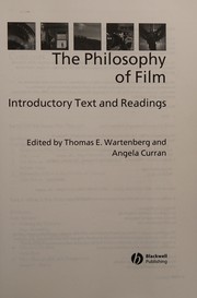 Front cover of The philosophy of film by Thomas E. Wartenberg