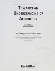 Front cover of Towards an Understanding of Africology by Victor O Okafor