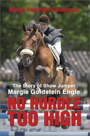 Front cover of No hurdle too high by Mona Pastroff Goldstein