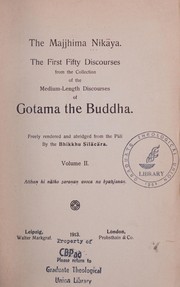 Cover of The Majjhima nikāya by Sīlāchāra Bhikkhu
