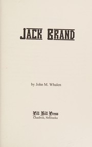 Cover of Jack Brand by Whalen John M.