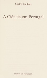 Front cover of A ciência em Portugal by C. Fiolhais