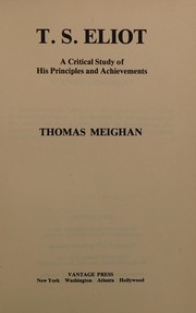 Cover of T. S. Eliot by Meighan, Thomas.