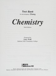 Front cover of Test bank to accompany Chemistry by Raymond Chang