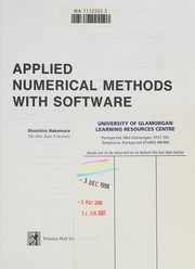 Cover of Applied numerical methods with software by Shoichiro Nakamura