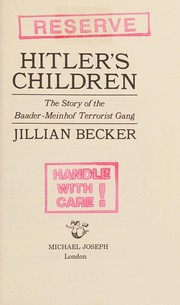 Cover of Hitler's children by Jillian Becker