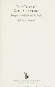 Front cover of Cost of Globalization by Julian Kunnie