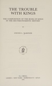 Front cover of The Trouble With Kings by Steven L. McKenzie