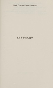 Cover of Kill for a copy by McEwan, Rob (Editor)
