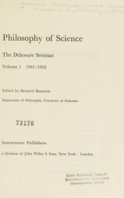 Front cover of Philosophy of Science by Bernard H. Baumrin