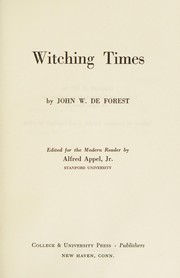 Cover of Witching times by John William De Forest