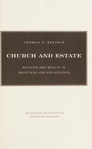 Front cover of Church and Estate by Thomas F. Rzeznik