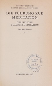 Cover of Die Führung zur Meditation by Klemens Tilmann