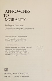 Cover of Approaches to morality by Gerald F. Kreyche