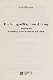 Front cover of Five Partings of Way in World History by Gottfried Schramm