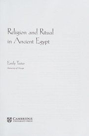 Front cover of Religion and ritual in ancient Egypt by Emily Teeter
