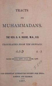 Cover of Tracts for Muhammadens by G. H. Rouse