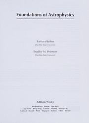 Front cover of Foundations of astrophysics by Barbara Sue Ryden