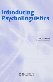 Cover of Introducing psycholinguistics by Paul Warren