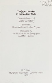 Front cover of The map librarian in the modern world by Walter W. Ristow