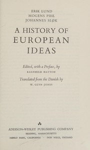 Cover of A history of European ideas by Lund, Erik