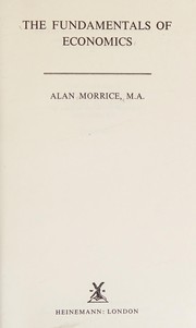 Front cover of The fundamentals of economics by Alan Morrice