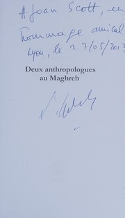 Front cover of Deux anthropologues au Maghreb by Lahouari Addi
