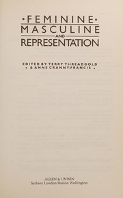 Cover of Feminine/masculine and representation by Terry Threadgold