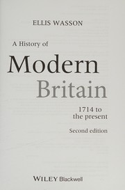 Front cover of History of Modern Britain by Ellis Wasson